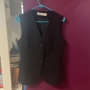 Zara Women's Elegant Black Vest